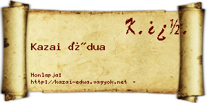 Kazai Édua névjegykártya